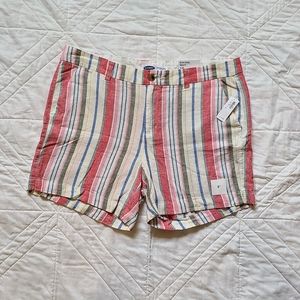Old Navy Linen Striped Shorts 16